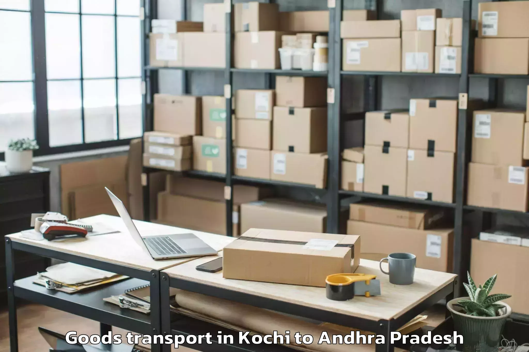 Top Kochi to Velugodu Goods Transport Available